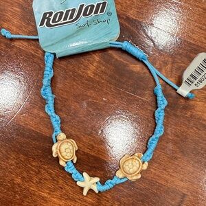 Ron Jon Blue Bracelet with Turtle Charms